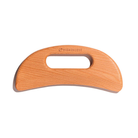 HighOnLove Gua-Sha handcrafted wooden massage tool for body and self-care.