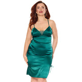 Coquette Holiday Dress Lingerie Green 3XL 4XL model showcasing stylish and sleek design in rich green color.