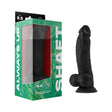 Shaft Model N 9.5 in. Liquid Silicone Dong with Balls Black