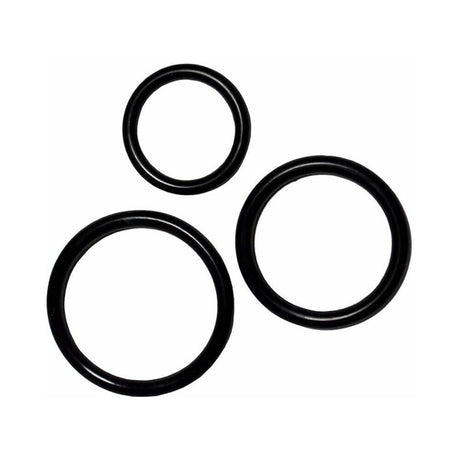 Me You Us Complete Harness Kit 5 & 7 inch Dildos replacement rings in three different sizes.