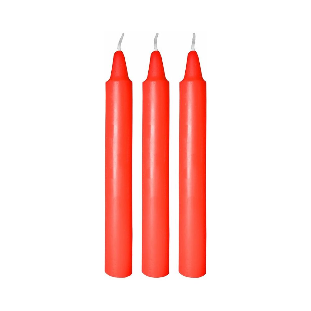 Me You Us Drip Candles 3 Pack Red featuring three vibrant red candles for wax play.