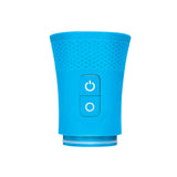 Me You Us Pro Rechargeable Penis Pump in bright blue color with control buttons for enhanced performance.