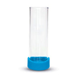 Me You Us Pro Rechargeable Penis Pump shown with a clear cylinder and blue base for enhanced male performance.