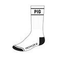 Prowler RED Pig Socks featuring bold design with 'PIG' text, perfect for playful and uninhibited style.