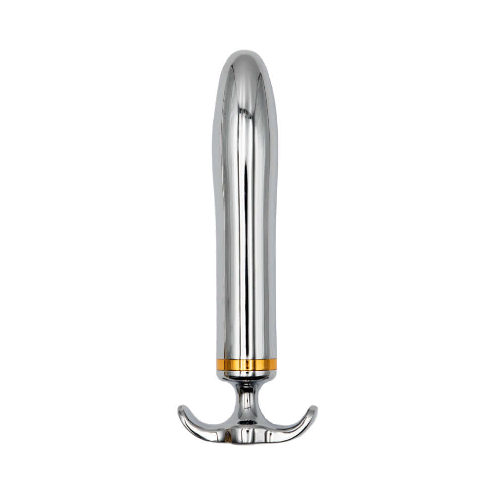 Fly Me To The Moon Metal Vibrator in sleek metallic design for luxury pleasure.