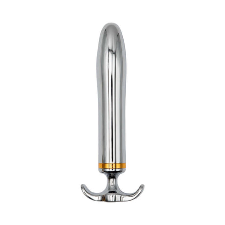 Fly Me To The Moon Metal Vibrator in sleek metallic design for luxury pleasure.