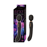 The Beat Dual Pleasure Wand Black packaging and product image, featuring dual stimulation features for enhanced pleasure.