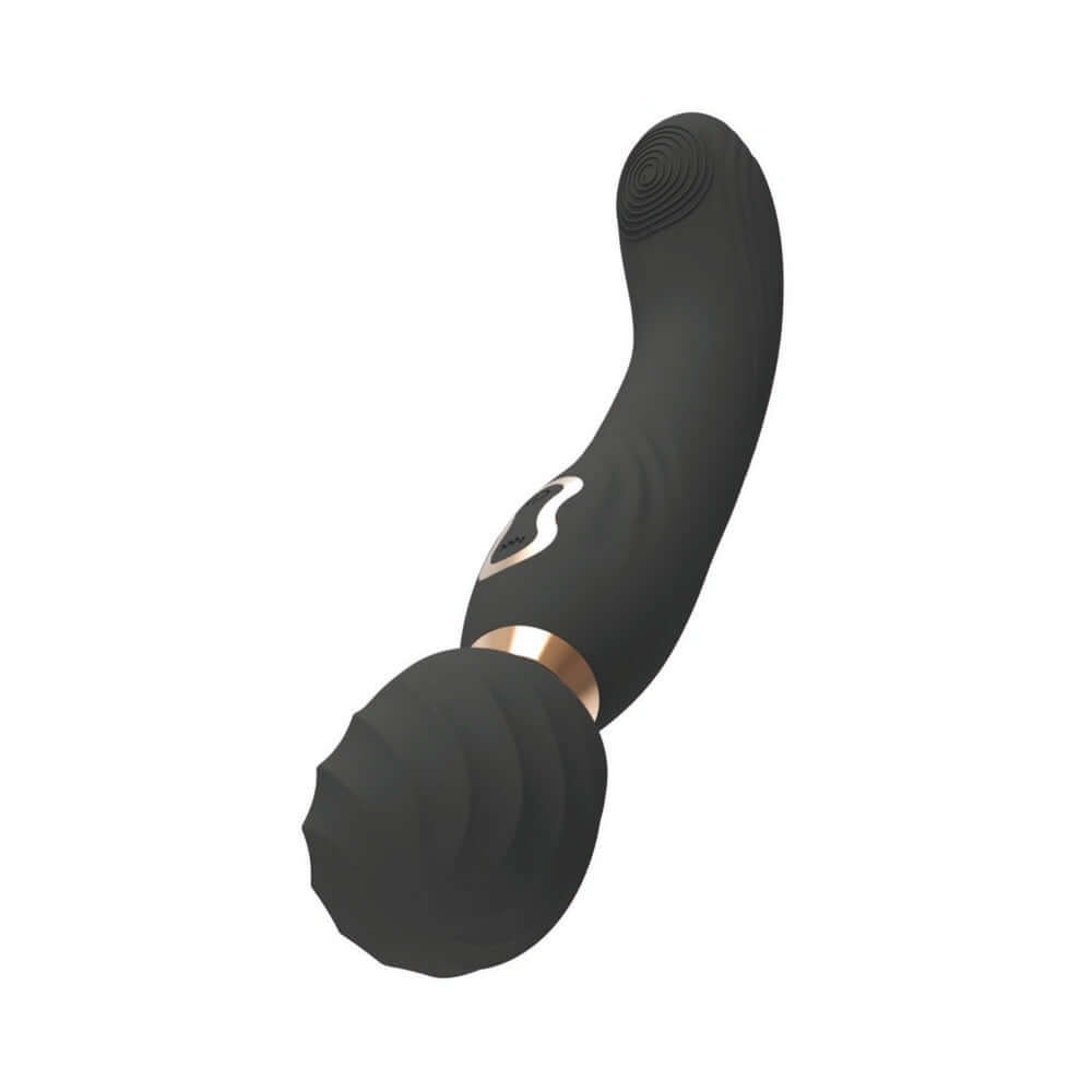 The Beat Dual Pleasure Wand Black for deep, rhythmic sensations and dual stimulation with versatile modes.