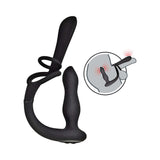 Enhancer Vibro Plug and Penis Sheath Black in black silicone design for enhanced pleasure and stimulation.