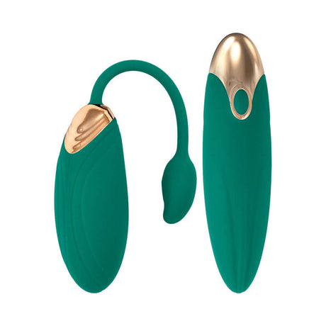 Blaze Dual Massager Kit Green showcasing its two-in-one design with silky silicone for customizable pleasure.