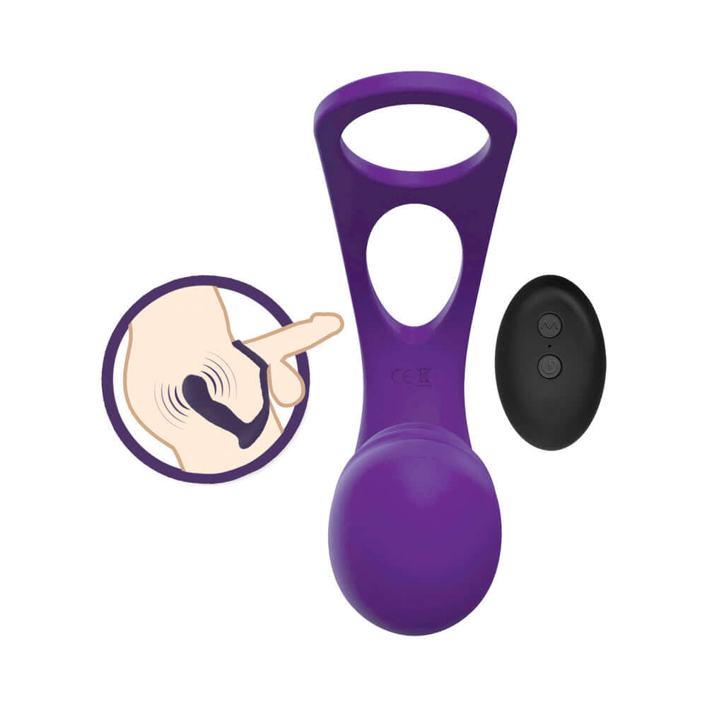 The Royale P-Spot Massager Purple with dual motors and remote control for enhanced prostate stimulation.