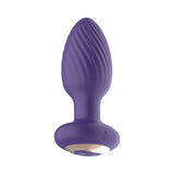The Royale Rotating Anal Plug Purple showcasing its smooth silicone design and remote control functionality.