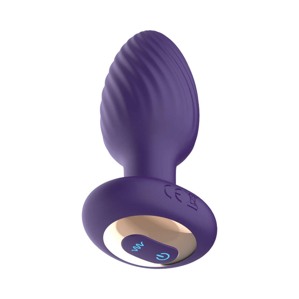 The Royale Rotating Anal Plug Purple with remote control for dynamic stimulation and customizable sensations.
