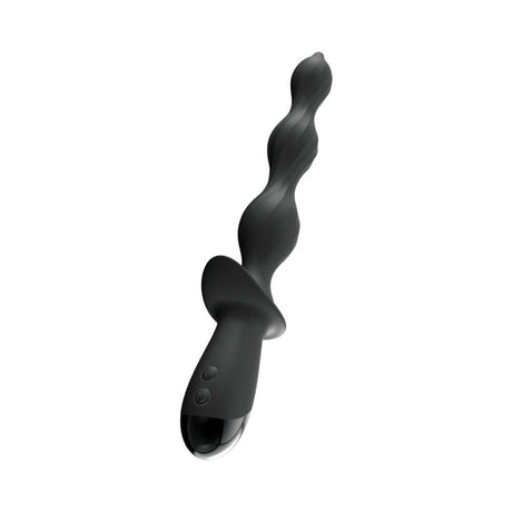 Ass-Sation Deep Dive Contoured Wand Black designed for deep stimulation with a flexible, body-hugging shape.