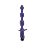 Ass-Sation Deep Dive Contoured Wand Purple featuring a flexible, beaded design for comfortable use and powerful vibration.