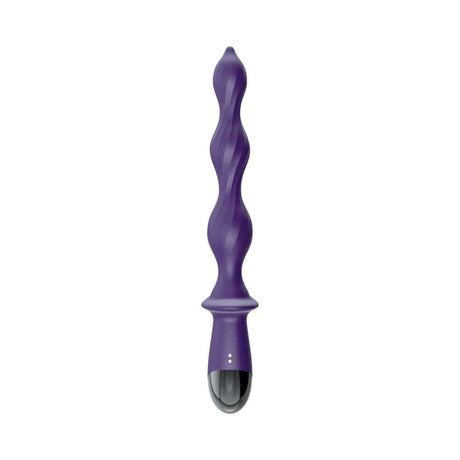 Ass-Sation Deep Dive Contoured Wand Purple featuring a flexible design for comfortable control and deep vibration.