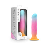Avant Golden Dawn Artisan Dildo in packaging with colorful gradient design for enhanced pleasure.