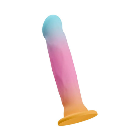 Avant Golden Dawn Artisan Dildo in vibrant colors with a smooth finish for G-spot or P-spot stimulation.