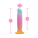 Avant Golden Dawn Artisan Dildo with dimensions, featuring artistic design and gradient color for pleasure.