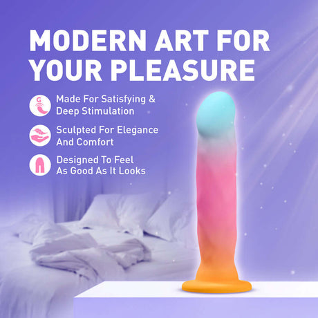 Avant Golden Dawn Artisan Dildo, modern art for your pleasure, designed for deep stimulation and comfort.