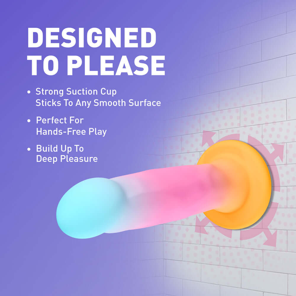 Avant Golden Dawn Artisan Dildo with strong suction cup for hands-free play and deep pleasure.