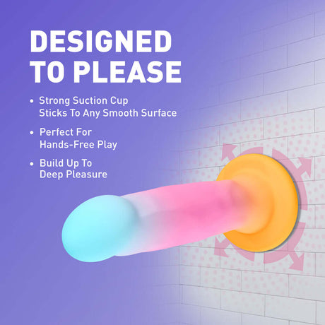 Avant Golden Dawn Artisan Dildo with strong suction cup for hands-free play and deep pleasure.
