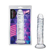 Naturally Yours Glamor Sparkling Dildo Clear in packaging, showcasing its shimmering design and radiance.