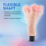 Au Naturel Big Easy Vibrating Dildo Beige with flexible shaft for maximum pleasure and versatility in any position