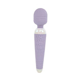 Adam and Eve Flexi Lexi Flexible Slender Wand Massager in lavender with flexible head and slim silicone handle.