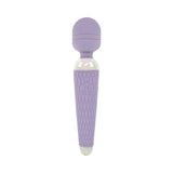 Adam and Eve Flexi Lexi Flexible Slender Wand Massager in shimmering lavender color with a flexible head.