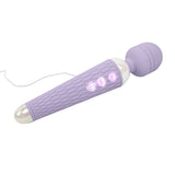 Adam and Eve Flexi Lexi Flexible Slender Wand Massager in lavender with flexible head and control buttons.