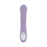 Adam and Eve Violet Vixen G-Spot Rabbit Vibe in soft purple color with ridged shaft for G-spot stimulation.
