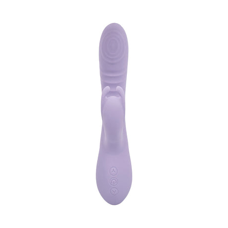 Adam and Eve Tickle Me Softly Soft Flexible Rabbit Vibe in soft purple silicone for luxurious dual-stimulation.