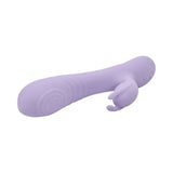 Adam and Eve Tickle Me Softly Soft Flexible Rabbit Vibe in soft purple silicone for dual-stimulation pleasure.