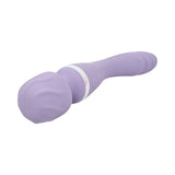 Adam and Eve Wand and Done Dual End Vibrating Wand in sleek purple silicone design.