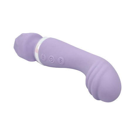 Adam and Eve Wand and Done Dual End Vibrating Wand in soft purple silicone, designed for versatile pleasure.