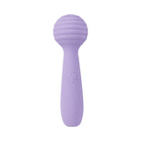Adam and Eve Bendy Bitty Wand Massager in lavender color, featuring a flexible rounded head for targeted vibrations.