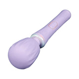 Adam and Eve Wanda Lust Powerful Wand Massager in soft lilac with a ridged silicone head for luxurious pleasure.