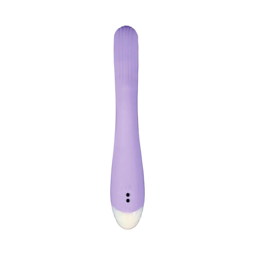 Adam and Eve Finger Wag LED Oscillating G-spot Vibrator in lavender silicone design for enhanced pleasure.
