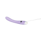 Adam and Eve Finger Wag LED Oscillating G-spot Vibrator in soft purple silicone design.