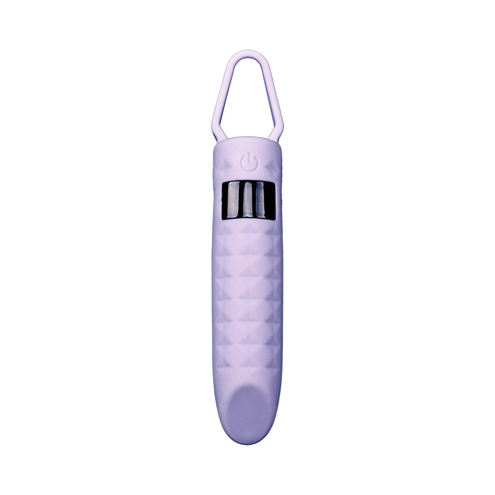Adam and Eve Finger Waves LED Bullet Vibe in soft purple silicone with textured design.