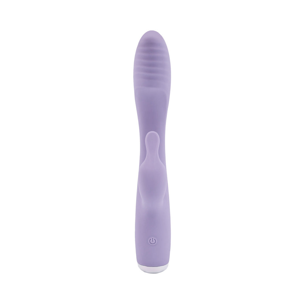 Adam and Eve Slim Lady Rabbit Dual Motor Vibe in soft purple for targeted pleasure and effortless control.