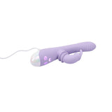 Adam and Eve Waving Wabbit Oscillating Rabbit Vibe in purple with soft silicone design and pulsating features.