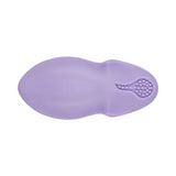 Adam and Eve Pleasure Panties Panty Vibe with Remote in purple silicone, designed for hands-free pleasure.