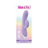 Adam and Eve Bunny Blow Up Rabbit Vibe packaging with inflatable design and multiple settings.