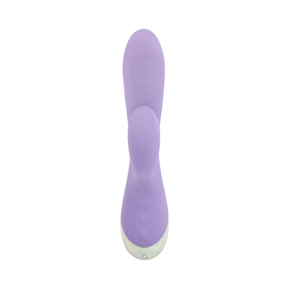Adam and Eve Bunny Blow Up Rabbit Vibe in purple, featuring an inflatable head and sleek design for customizable pleasure.