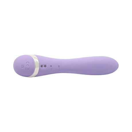Adam and Eve Bunny Blow Up Rabbit Vibe in purple silicone with inflatable head and control buttons.