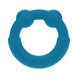 Levelz Metal & Silicone Cock Ring Teal featuring soft silicone and weighted metal for enhanced pleasure.