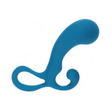 Levelz Bulb With Loop Silicone Prostate Massager Small Teal showcasing smooth curves and a loop design for pleasure.