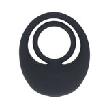 LEVELZ Vibrating Liquid Silicone Cock & Ball Ring Black, premium black silicone vibrating ring for intimate stimulation.